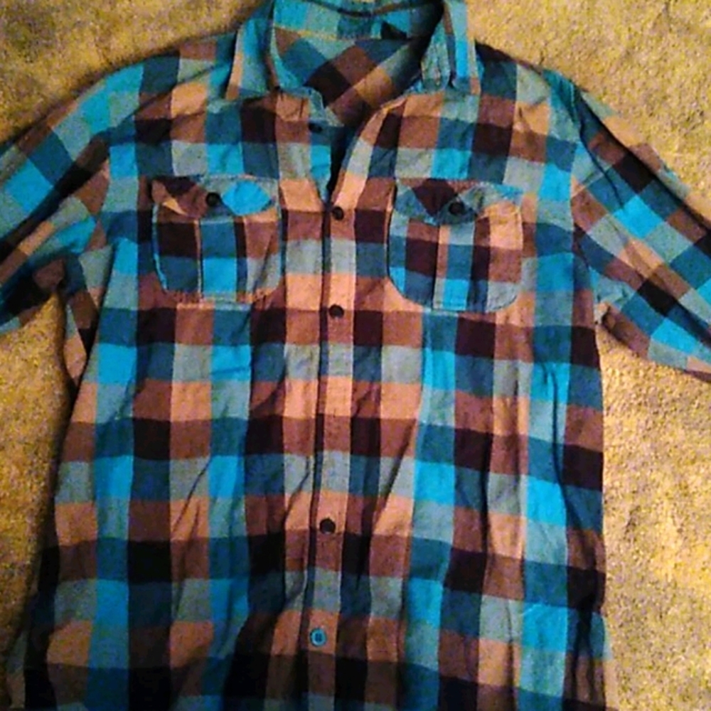Plaid Check Adult XL button shirt